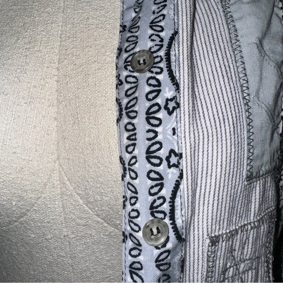 Free People All Patched Up Chambray Button Down - Picture 5 of 11